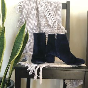 Blue Velvet Boots 6.5